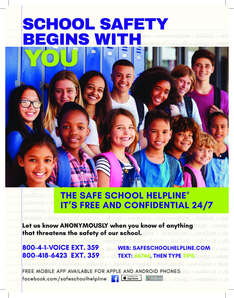 Safe School Helpline Poster
